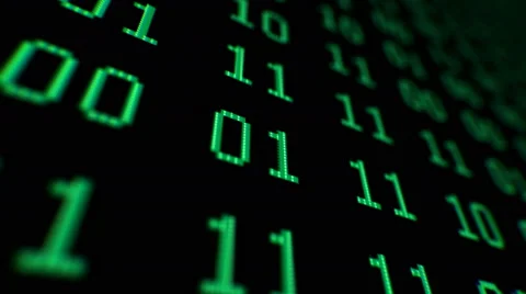 Binary Pairs on LCD, Close (24fps) Stock Footage 64052344
