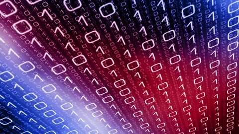 Binary pattern in motion cyber concept animation for tech design. Binary digits Stock Footage 246133602