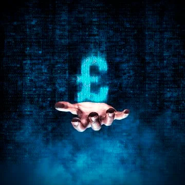 Binary pound hand Stock-Illustration