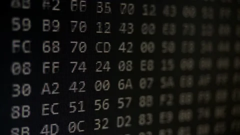 Binary Program Code On Black Background Stock Footage 240007205