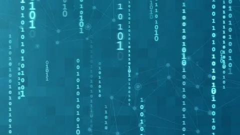 Binary program code matrix looped background. cybertech animation. coding Stock Footage 152340127