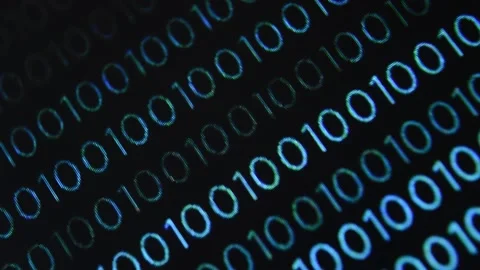 Binary programming code technology on a computer. cyberspace coding Stock Footage 201595621