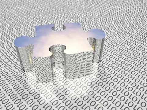 Binary puzzle Stock Illustration