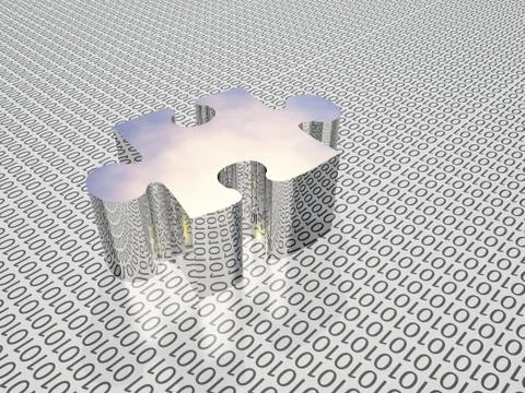 Binary puzzle Stock Illustration