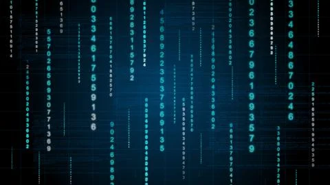 Binary rain background Illustration