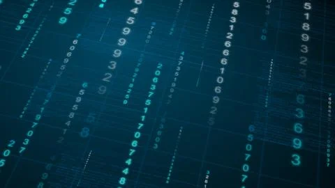 Binary rain background Stock Illustration