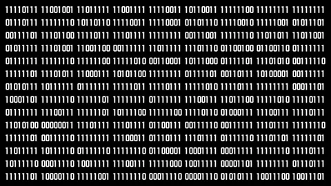 Binary randomly generated numbers graphic background Vídeos de archivo 72255622