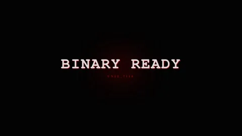 Binary Ready Text Animation - Digital Technology and Data Concept Stock Footage 331568422