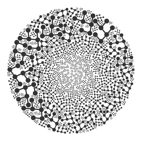 Binary Relations Icon Spheric Bubble Collage Stock Illustration