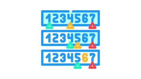 Binary search algorithm color icon animation Stock Footage 327265303