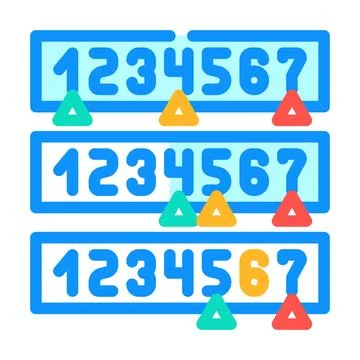 Binary search algorithm color icon vector illustration Stock Illustration