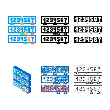 Binary search algorithm diversity color icon vector 스톡 일러스트