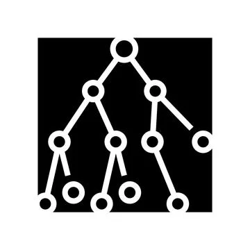 Binary search algorithm glyph icon vector illustration 库存插图