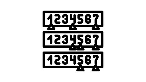 Binary search algorithm line icon animation Stock Footage 326758057