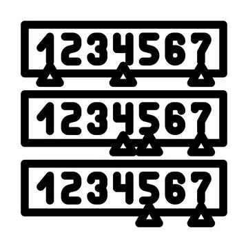 Binary search algorithm line icon vector illustration Stockillustratie