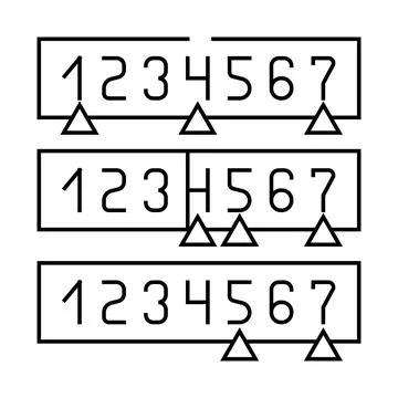 Binary search algorithm line icon vector illustration Stock Illustration