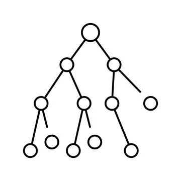 Binary search algorithm line icon vector illustration 库存插图