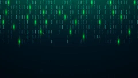 Binary server analysis technology background,green blue abstract technology b Stock Illustration