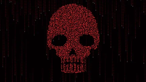 Binary skull formation Stock Footage 347931853