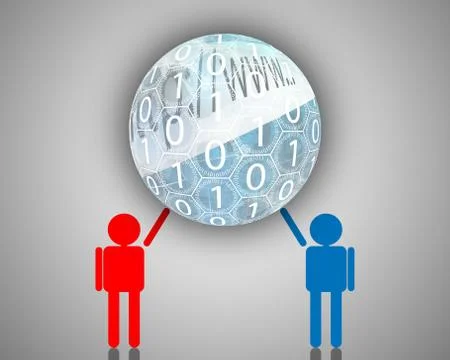 Binary sphere Stock Illustration