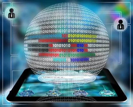 Binary sphere 스톡 일러스트