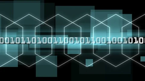Binary square background Stock-Footage 96279985