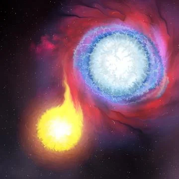 Binary star Stock Illustration