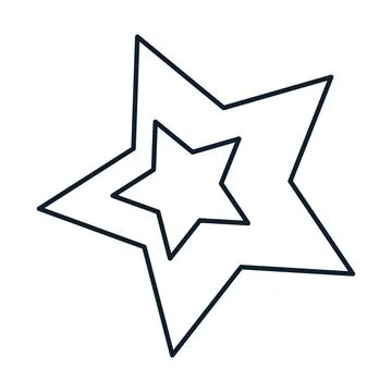 Binary star system in outline style イラスト素材