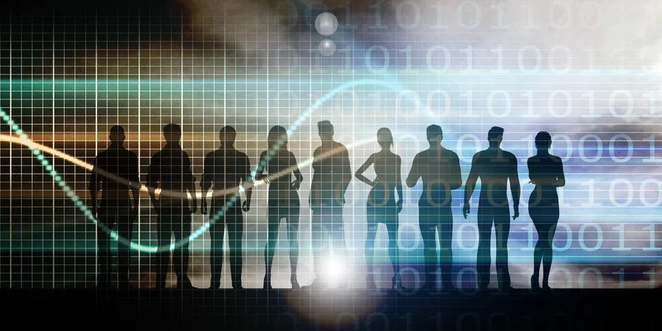 Binary Stream 스톡 일러스트