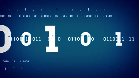 Binary Streams Blue Video stock 51417300