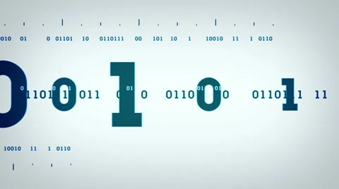 Binary Streams Blue Lite Stock Footage 51417240