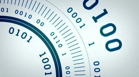 Binary Streams Flowing Blue Lite Video stock 51601767