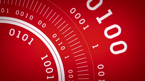 Binary Streams Flowing Red Stock Footage 51603484