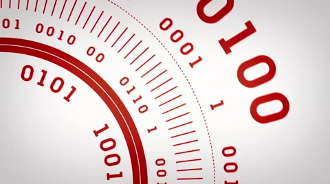 Binary Streams Flowing Red Lite Stock Footage 51603208
