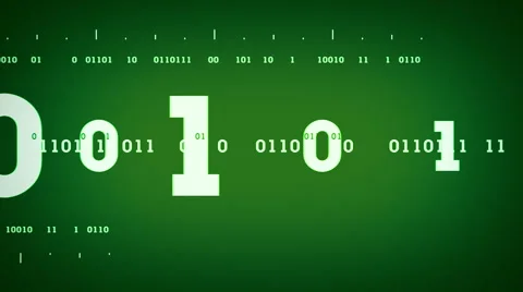 Binary Streams Green Video stock 51417434