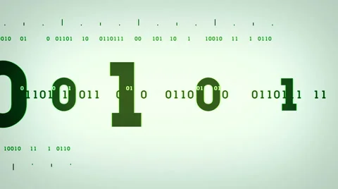 Binary Streams Green Lite Stock-Footage 51417319