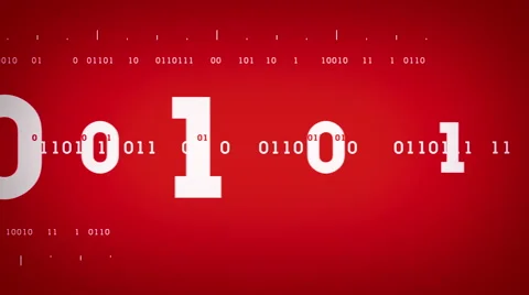 Binary Streams Red Stock Footage 51417675