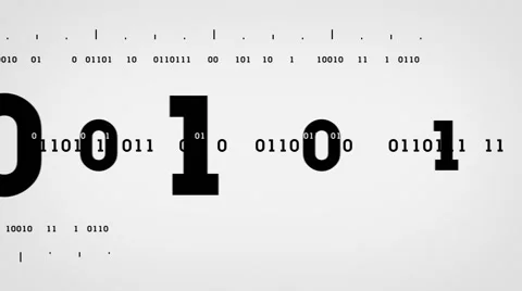 Binary Streams White Stock Footage 51417832
