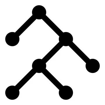 Binary Structure - Raster Icon Illustration Illustrazione stock