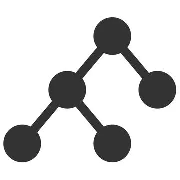 Binary Structure Vector Icon Flat Illustration Stock Illustration