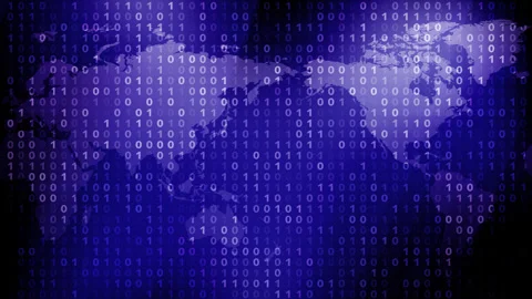 Binary system of communication data transmission and digital communication Stock Footage 255274520