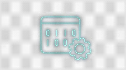 Binary system neon animation Stock Footage 278269462