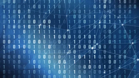 Binary system understanding foundations of data encryption and decryption. Video stock 252846020