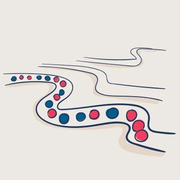 Binary system vector illustration sketch doodle isolated Stock Illustration