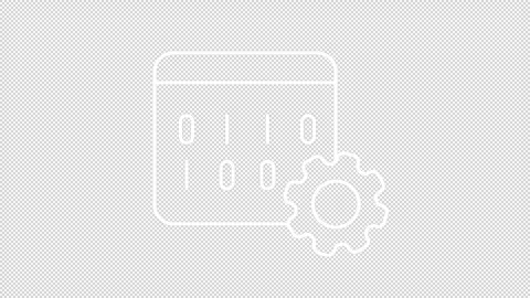 Binary system white line animation Stock Footage 288811573