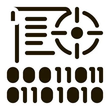 Binary target icon Vector Glyph Illustration Stock Illustration