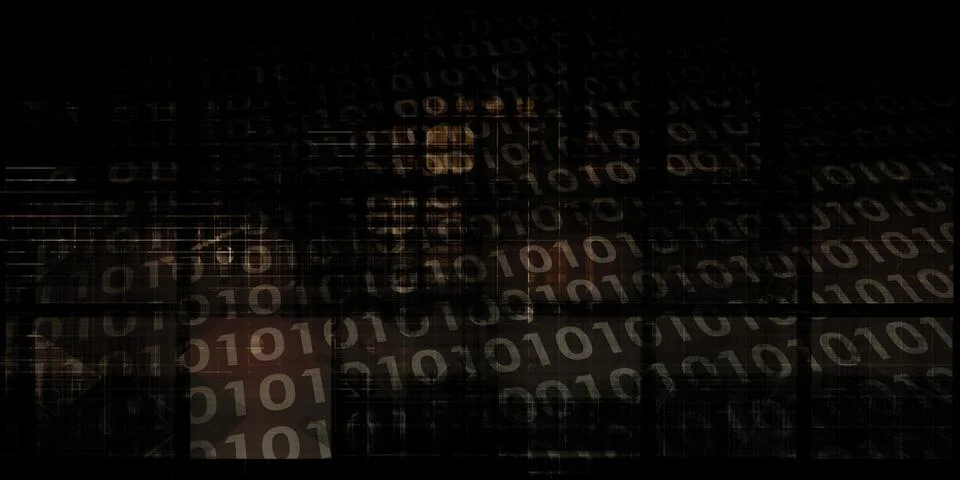 Binary Technology Background Illustrazione stock