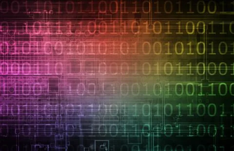 Binary technology Stock Illustration