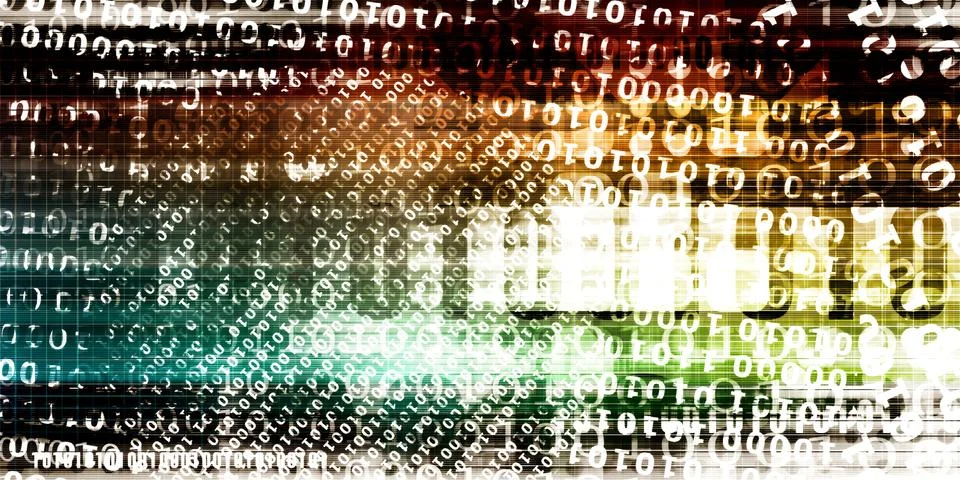 Binary Technology 스톡 일러스트