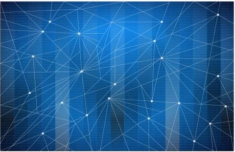 Binary technology network diagram link. Illustrazione stock